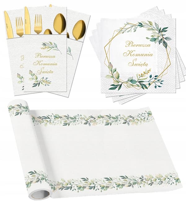 Communion nattvardset löparservettfodral fickor eukalyptus boho