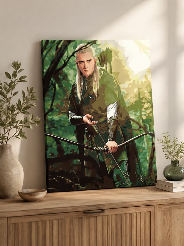 Maleri efter tal Billeder at male - Legolas Ringenes Herre 40x50cm