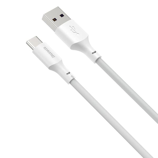 Baseus Simple Wisdom USB til USB-C kabel, 40W, 5A, 1,5m (hvid) 2 stk.