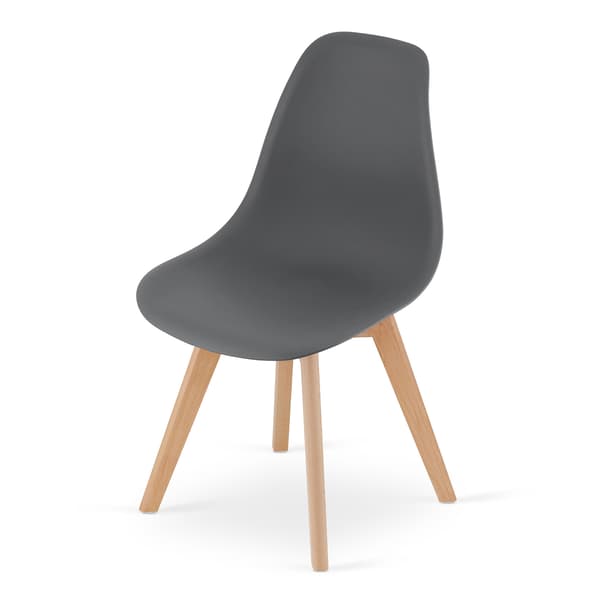 KITO stol mørkegrå / naturlige ben x 2