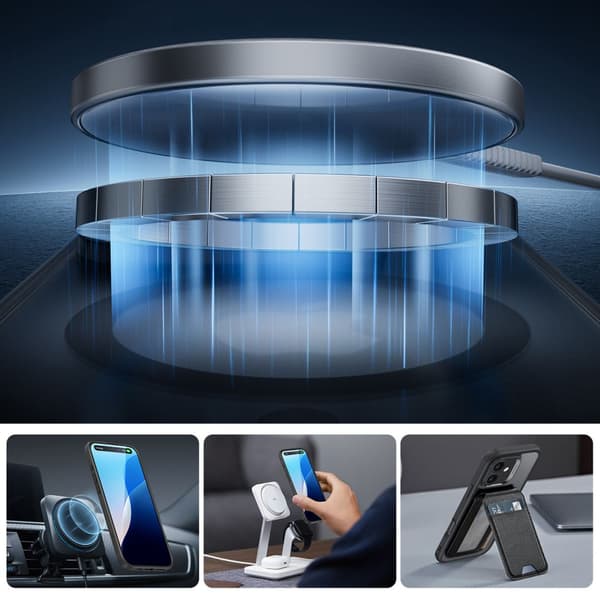 ESR CLASSIC PRO SÆT HALOLOCK MAGSAFE IPHONE 16 SORT FROSTET