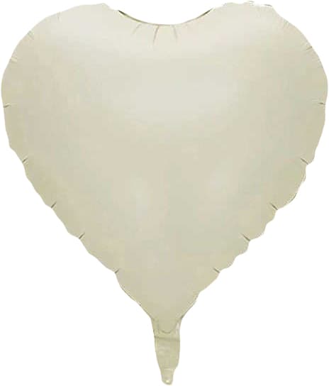 HJERTE Folieballon Mat BEIGE 45cm