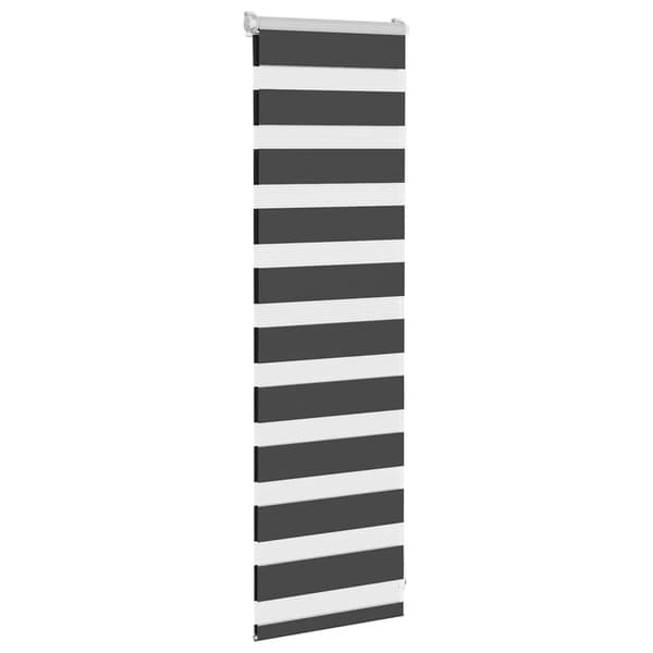 vidaXL Zebrarullgardin, svart, tygbredd 40,9 cm, polyester