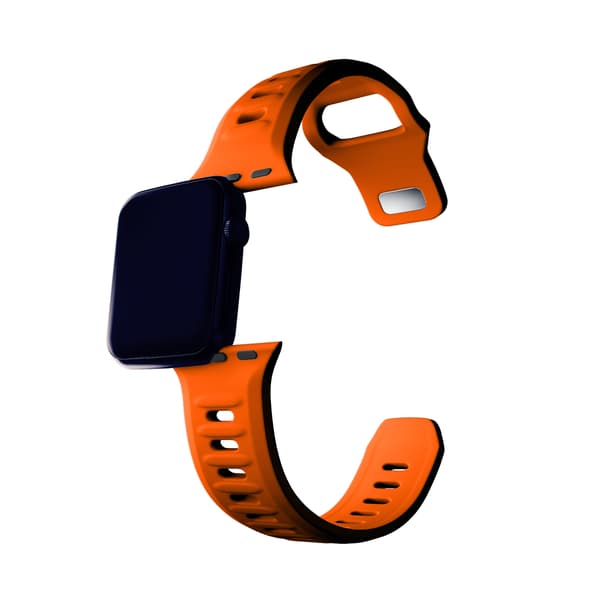 42/44/45/46/49 mm Orange (stor) - 3mk Silikone Urrem til Apple