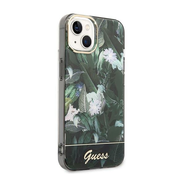 Guess Jungle-skal - iPhone 14 Plus-skal (grönt)