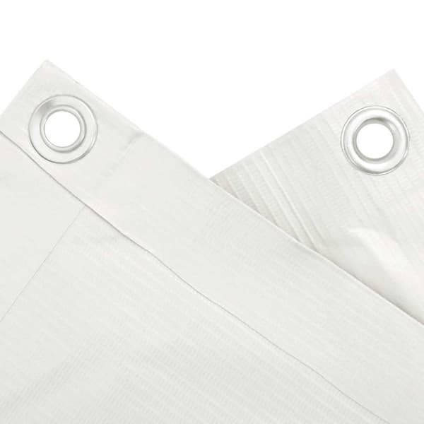 vidaXL Balkongmarkis, vit, 800x120 cm, PVC