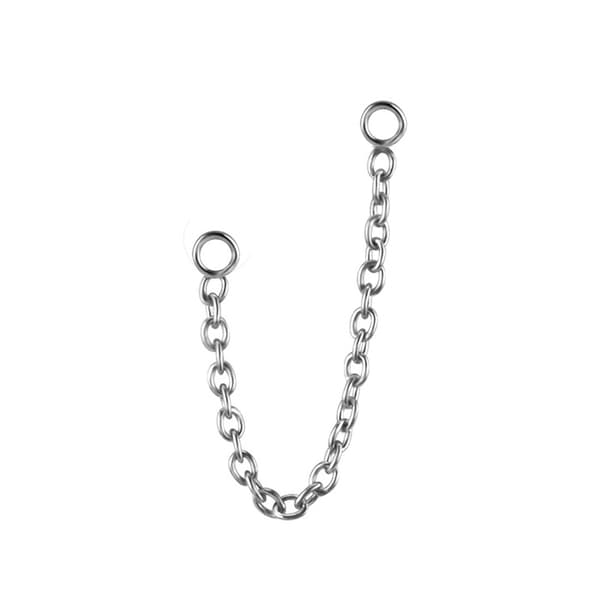 Sølvkæde med lille øje - D-077 14 mm