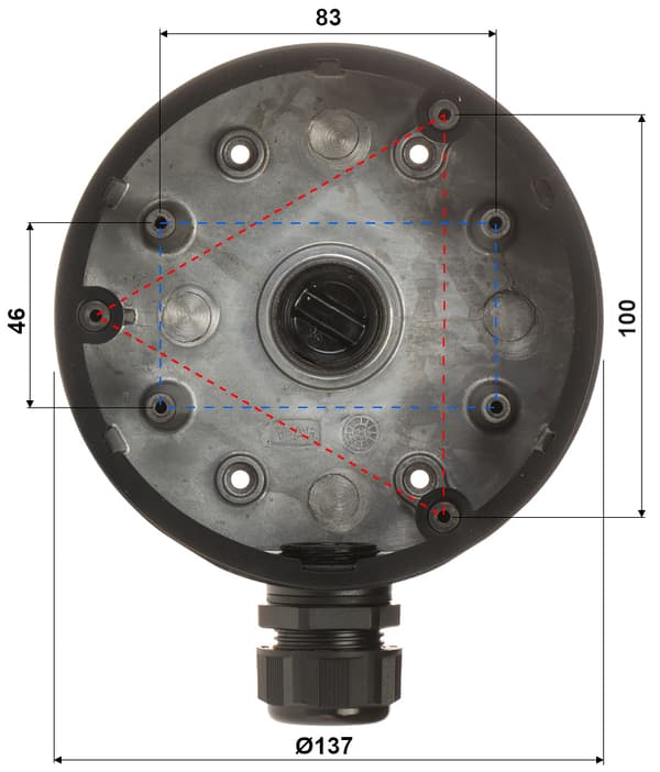 DS-1280ZJ-DM21 (SORT) Hikvision KAMERABESLAG