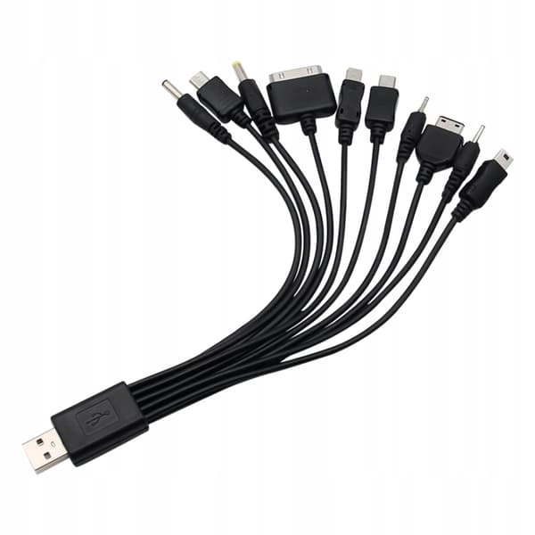 USB-kabel med 10-i-1 multifunktionell kontakt
