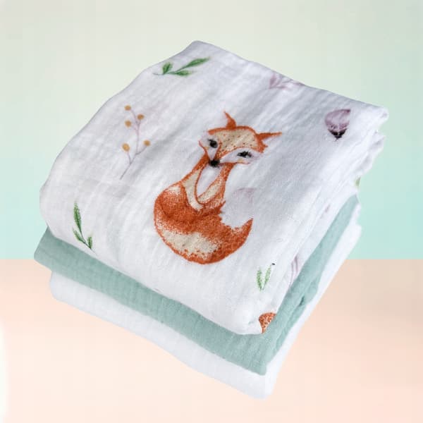 Plumeri Muslin Bleer Sæt med 3 Farver 70x70 cm
