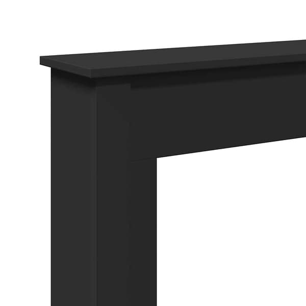 vidaXL kaminhylde, sort, 75x20x87,5 cm, træbaseret materiale