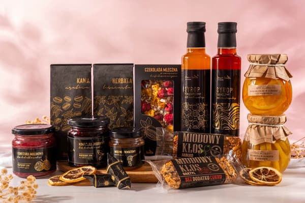 Stor Presentkorg premium Te Kaffe Godis Honung Sirap Tack