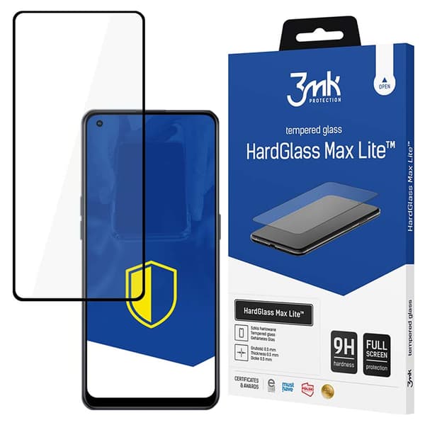 OPPO Reno 7 Lite 5G - 3mk HardGlass Max Lite Sort