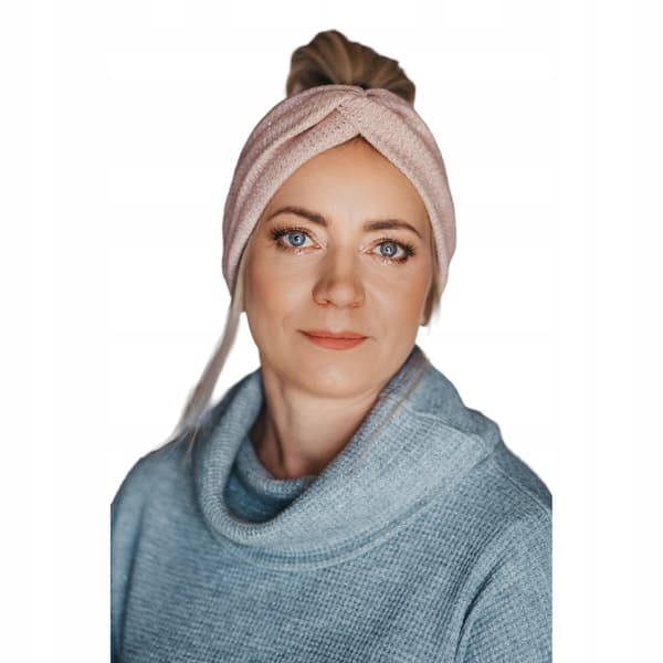 Brett rosa halvturbanband Eva Design