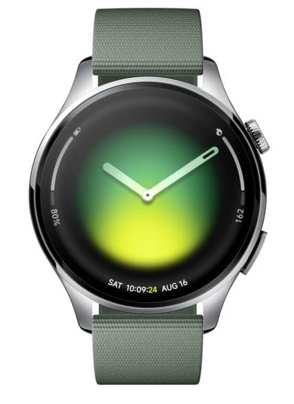 Smartwatch XIAOMI Watch 5 Silver med grön rem