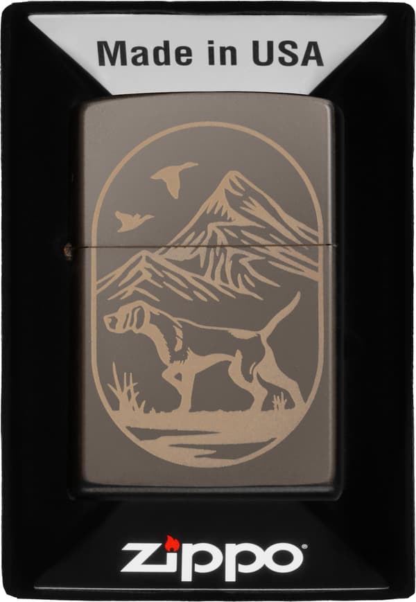 ZIPPO tändarset JAKTHUNDDESIGN Gåva nr 2