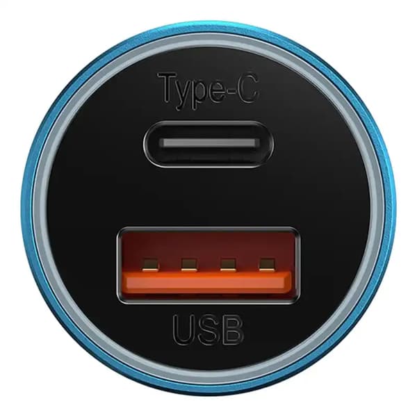 Baseus Golden Contactor Max Billaddare, USB + USB-C, 60W (Blå)