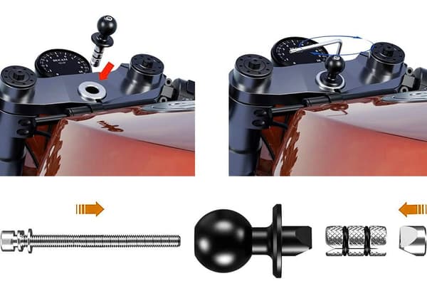 BIKETEC RAMMONTERINGSADAPTER FÖR STYRROR TYP: FSM25