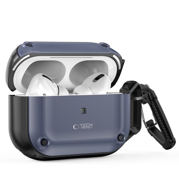 TECH-PROTECT ROUGH HOOK APPLE AIRPODS PRO 1/2 STÅLBLÅ