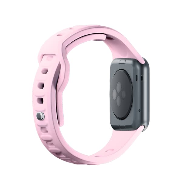38/40/41/42 mm lyserød (lille) - 3mk silikone urrem til Apple