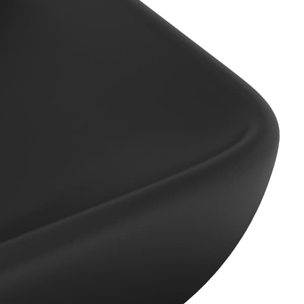 vidaXL rektangulær håndvask matsort 71x38 cm keramik
