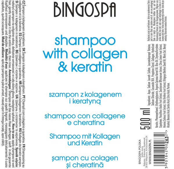 BINGOSPA kollageenishampoo keratiinilla