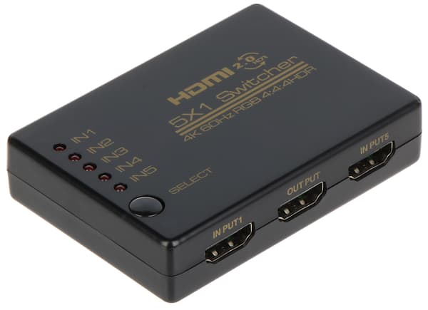 VIDEOKYTKIN HDMI-SW-5/1P