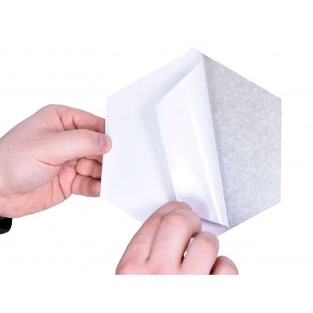 Koristeellinen akryylipeili Hex - hopea