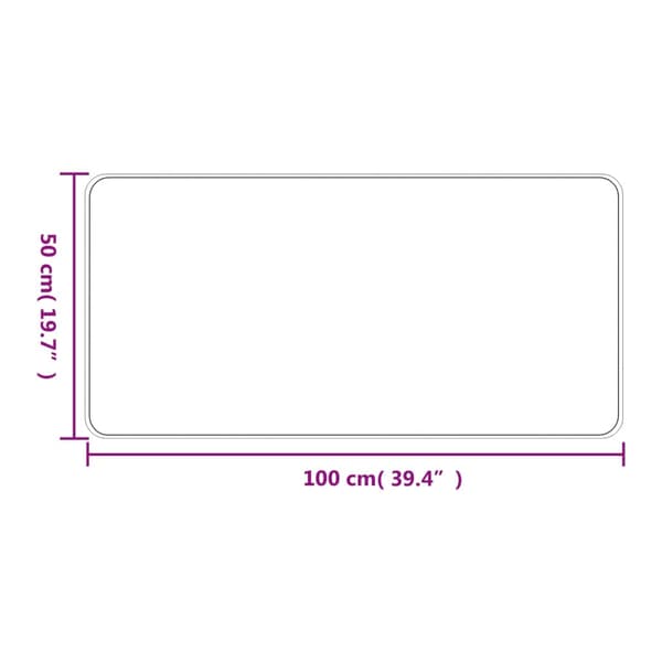 vidaXL tæppe, sisal look, antracit, 50x100 cm