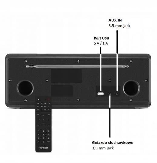 TechniSat CD DAB+ FM Bluetooth USB 2×5 W DIGITRADIO 372 musta radio