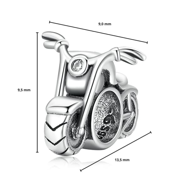 Motor chopper silverberlock modulär pärla silver 925