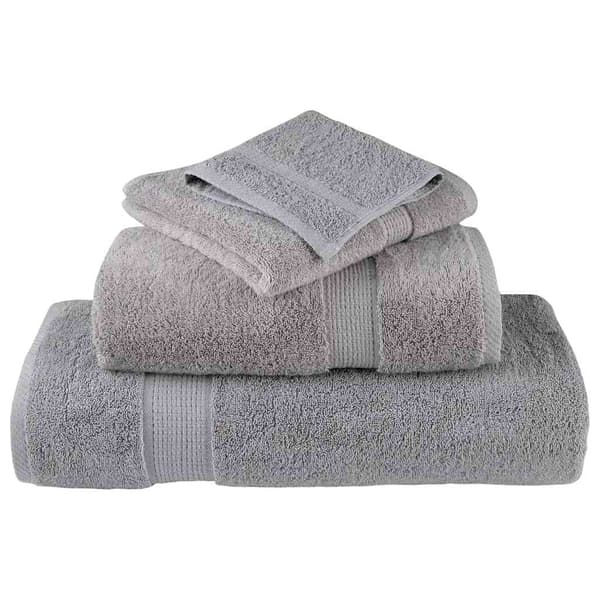 vidaXL 12-delat premiumhandduksset SOLUND grå 600 g/cm²