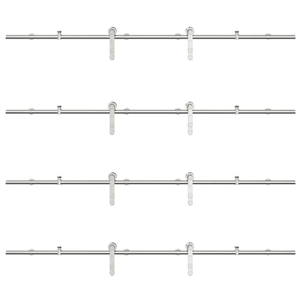 vidaXL Skjutdörrsfäste 400 cm stål silver