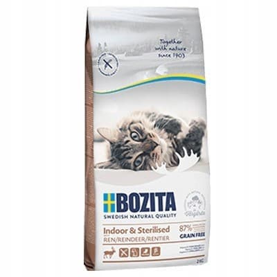Bozita Indoor&Sterilised tørfoder til katte 2 kg rensdyr