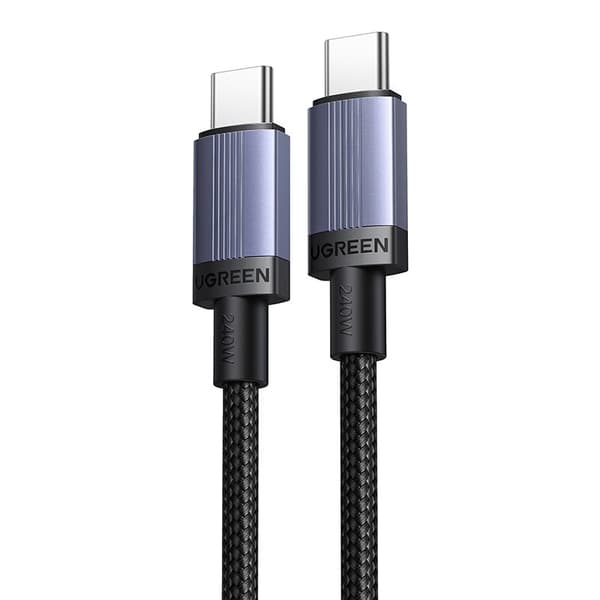 Ugreen L528 USB-C til USB-C kabel, 100W, 1m (grå)