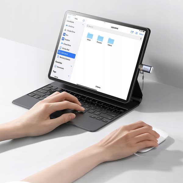 MCDODO USB-A TIL LIGHTNING ADAPTER TF KORT LÆSER 512 OTG LED