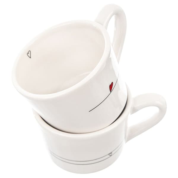 Keramiske hjertekrus 200 ml 2 stk.