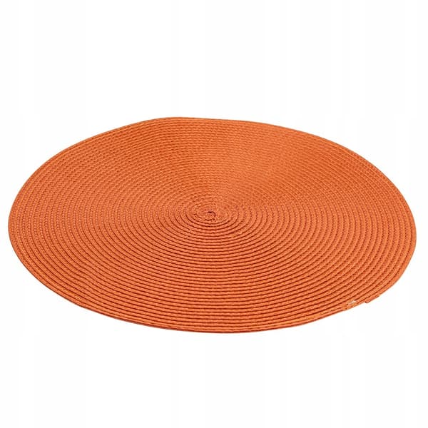 Stråmåtte til tallerkener, terrakotta, 38 cm, 1 stk.