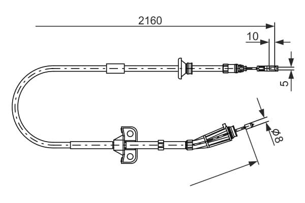 HÅNDBREMSEKABLER 1987482284 BOSCH