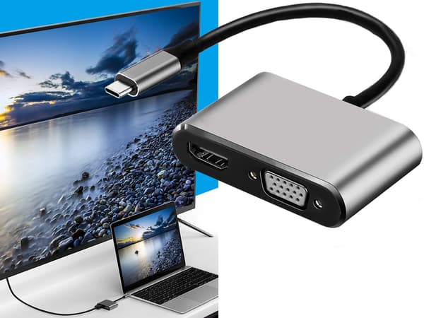 Adapter Typ C HDMI VGA USB 3.1 (300)