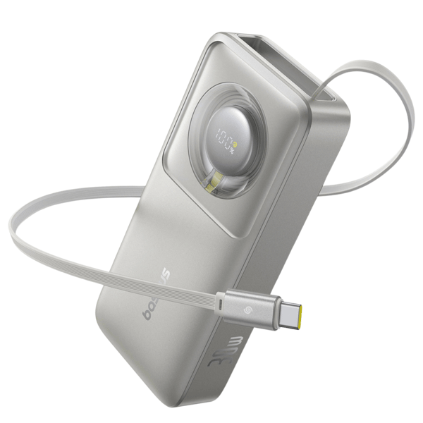 Baseus OS Free2Pull 10000mAh 30W varavirtalähde + kaapeli (harmaa)