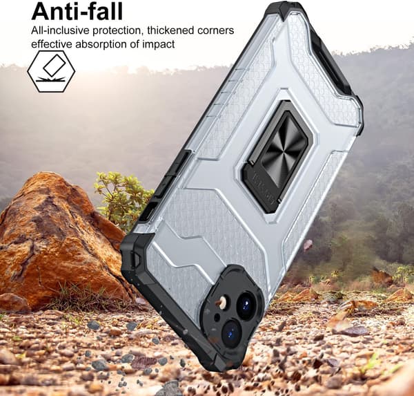 SORT ARMOR-ETUI TIL APPLE IPHONE 11 6.1" + HÆRDET GLAS A2111