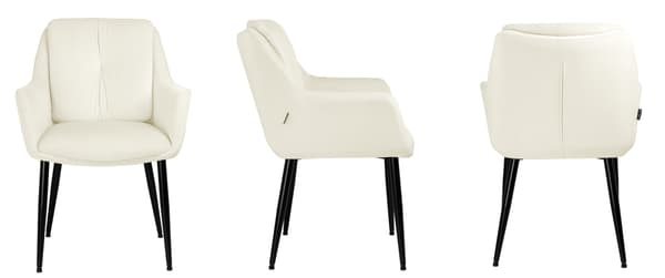 ALEX fløjlslænestol, lys beige