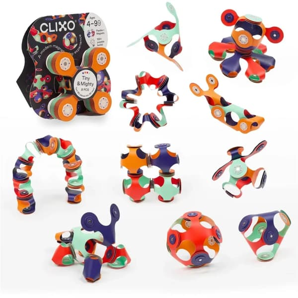 Clixo Tiny & Mighty Space 9-delte magnetiske klodser - 4+