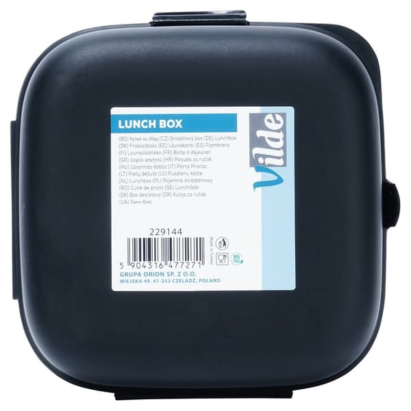 Frokostbeholder delt madkasse sort 2x700 ml