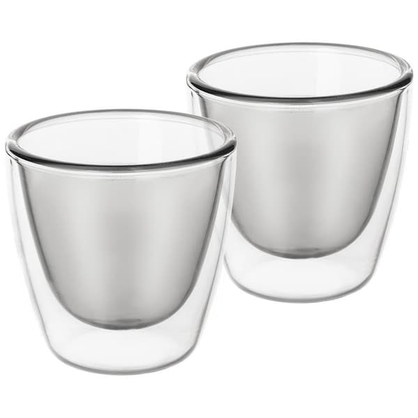 Dubbelväggiga termoglas för espresso DOUBLE 90 ml 2 st