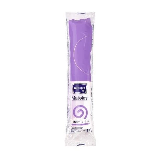 Elastisk bandage 15 cm x 4 m støttende kompression Matolast 1 stk.