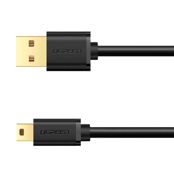 UGREEN US13210355B USB 2.0 -kaapeli, uros, mini-USB, 1m (musta)