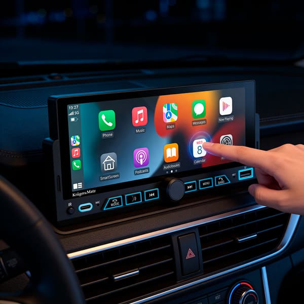 Radio samochodowe Kruger&Matz KM2017 CarPlay/AndroidAto 6,9” USB 1DIN pilot