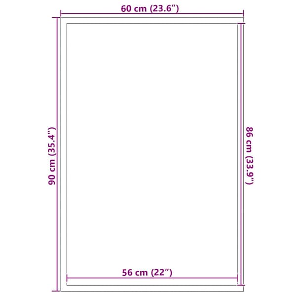 vidaXL Ovimatto sininen 60x90 cm
